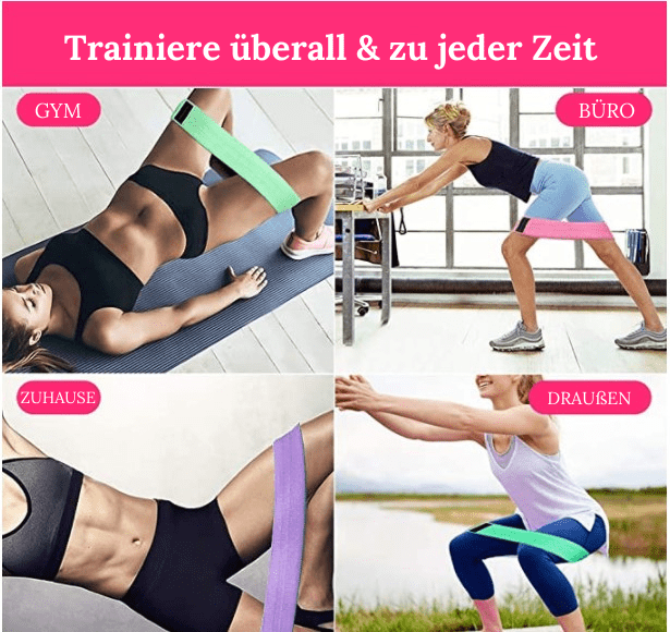 FS Widerstandsbänder SET für Beine + Po. - Fitness Schublade